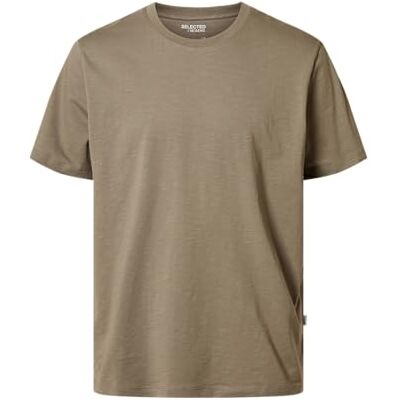 SELECTED HOMME T-shirt flamgarn bomull, Vetiver, L SELECTED HOMME T-shirt flamgarn bomull, Vetiver, L