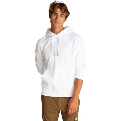 Calvin CK JEANS herr BRUSH STROKE GRAPHIC HOODIE J30J327525, vit (ljus vit), L, Vit (ljusvit), L Calvin CK JEANS herr BRUSH STROKE GRAPHIC HOODIE J30J327525, vit (ljus vit), L, Vit (ljusvit), L
