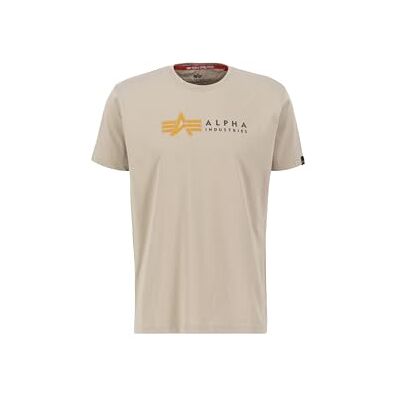 Alpha Industries Alpha Label T Pp T-Shirt För Män Vintage Sand Alpha Industries Alpha Label T Pp T-Shirt För Män Vintage Sand