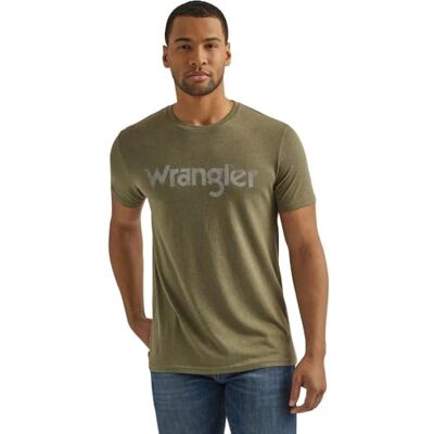 Wrangler herr western rund hals kortärmad t-shirt, Salvia ljung, M Wrangler herr western rund hals kortärmad t-shirt, Salvia ljung, M