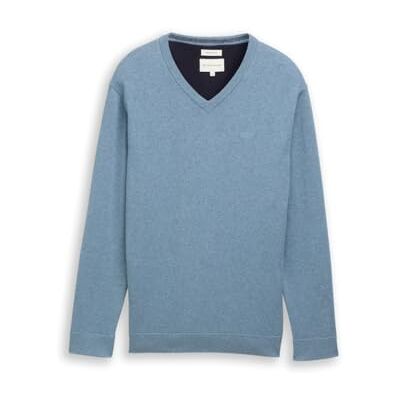 TOM TAILOR herrtröja, 39094 – Faded Blue Melange, XS TOM TAILOR herrtröja, 39094 – Faded Blue Melange, XS