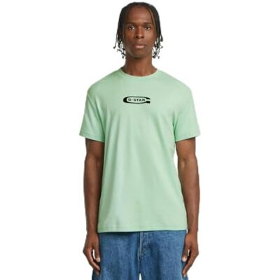 G-STAR Herr Old Skool Logo R T T-shirt, Grön (Birds Egg Green D25967-c812-g992), XXL G-STAR Herr Old Skool Logo R T T-shirt, Grön (Birds Egg Green D25967-c812-g992), XXL
