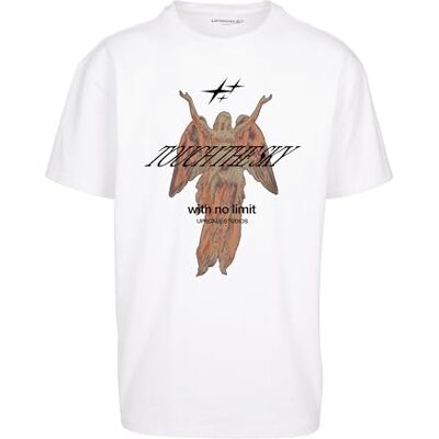 unisex t-shirt Touch The Sky oversize Tee White M, Vit, M unisex t-shirt Touch The Sky oversize Tee White M, Vit, M