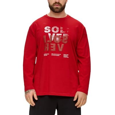 s.Oliver Långärmad skjorta för män med etiketttryck, 31d1, XXL s.Oliver Långärmad skjorta för män med etiketttryck, 31d1, XXL