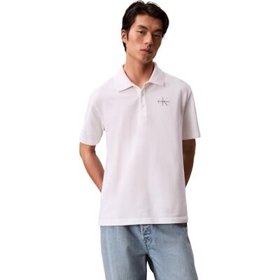 Calvin Herr Ss Easy Monologo Casual Pique Po LV04RF209G pikétröjor, vit, XL Calvin Herr Ss Easy Monologo Casual Pique Po LV04RF209G pikétröjor, vit, XL