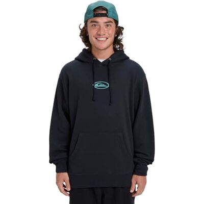 Quiksilver Salt vatten grafisk huvtröja fleecetröja svart S Quiksilver Salt vatten grafisk huvtröja fleecetröja svart S