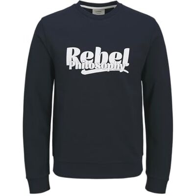 JJ REBEL Jrebrakim Sweat Crew Neck, Sky Captain, XS JJ REBEL Jrebrakim Sweat Crew Neck, Sky Captain, XS