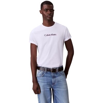 Calvin jeans herr SS glittrig logotyp EU klassisk TEE LV04RC858G grafiska t-shirts, vit (lysande vit), XL, Vit (lysande vit), XL Calvin jeans herr SS glittrig logotyp EU klassisk TEE LV04RC858G grafiska t-shirts, vit (lysande vit), XL, Vit (lysande vit), XL