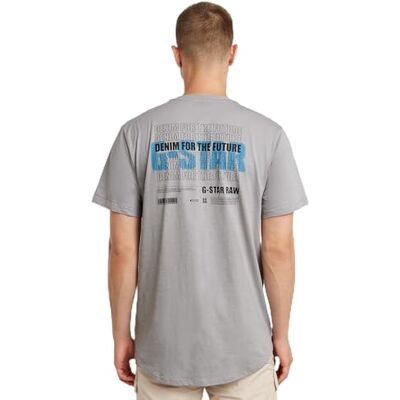 G-STAR Herr Lash Back Gr R T T-shirt, Grå (grå legering D26043-c372-g276), M G-STAR Herr Lash Back Gr R T T-shirt, Grå (grå legering D26043-c372-g276), M
