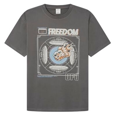 Springfield , T-shirts för män, M, mörkgrå, Grå, M Springfield , T-shirts för män, M, mörkgrå, Grå, M