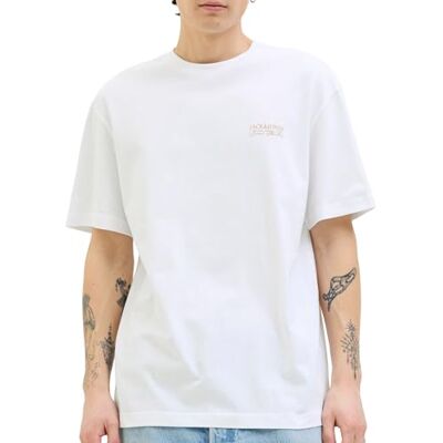JACK & JONES Jjsummer Vibes Tee Ss Crew Neck, Vit, L JACK & JONES Jjsummer Vibes Tee Ss Crew Neck, Vit, L
