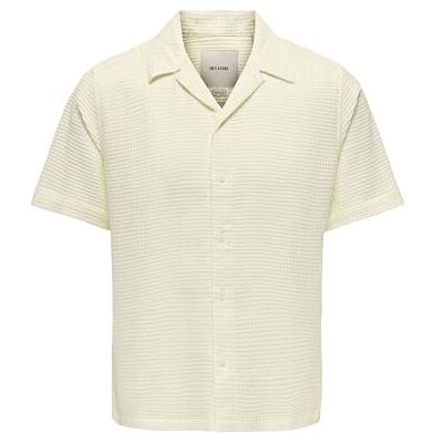Only & Sons Onssavier Waffle Ss Shirt 0326, Antik vit, XXL Only & Sons Onssavier Waffle Ss Shirt 0326, Antik vit, XXL