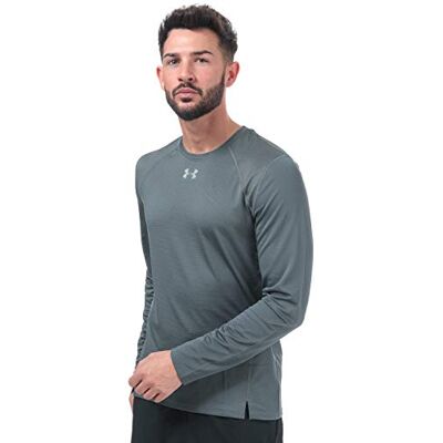 Under Armour långärmad långärmad tröja för män Pitch Gray/Pitch Gray/Reflective (012) S Under Armour långärmad långärmad tröja för män Pitch Gray/Pitch Gray/Reflective (012) S
