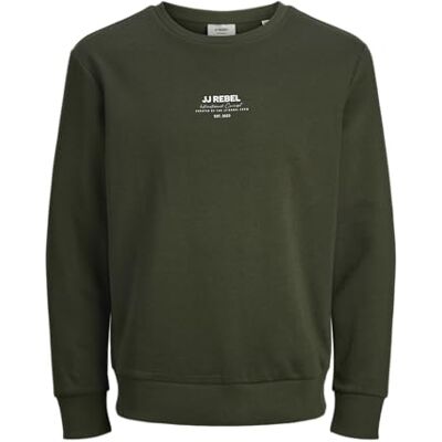 JJ REBEL JREBLINO Sweat Crew Neck, kombugrön, XS JJ REBEL JREBLINO Sweat Crew Neck, kombugrön, XS