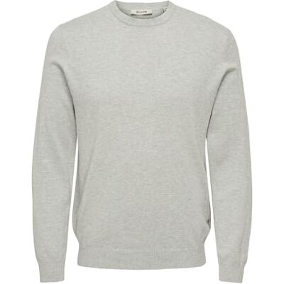 Only & Sons Onsloui Reg 12 Mel Crew Knit Noos, Ljus Grå Melange, XS Herr, Ljusgråmelerad, XS Only & Sons Onsloui Reg 12 Mel Crew Knit Noos, Ljus Grå Melange, XS Herr, Ljusgråmelerad, XS