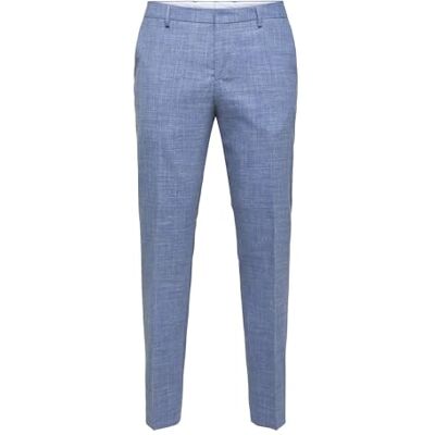 SELECTED HOMME Manliga byxor lätt linne blandningsfiber, ljusblå, 42 SE SELECTED HOMME Manliga byxor lätt linne blandningsfiber, ljusblå, 42 SE