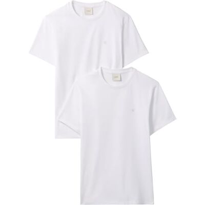 Calvin Herr Ss Stretch Cotton Slim Tee 2pk Lv04ld245 g T-shirts, flerfärgad (ljusvit/ljusvit), XXL Calvin Herr Ss Stretch Cotton Slim Tee 2pk Lv04ld245 g T-shirts, flerfärgad (ljusvit/ljusvit), XXL