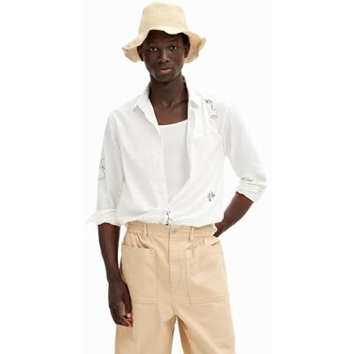 Desigual CAM_Amadeo, 1000 Blanco, XL, Vit, XL Desigual CAM_Amadeo, 1000 Blanco, XL, Vit, XL
