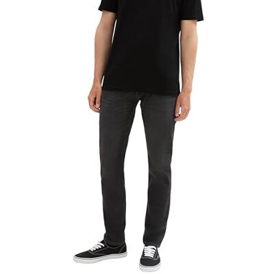 TOM TAILOR Denim män Piers Slim Jeans, 10263 – svart sten tvätt denim, 28W / 32L TOM TAILOR Denim män Piers Slim Jeans, 10263 – svart sten tvätt denim, 28W / 32L