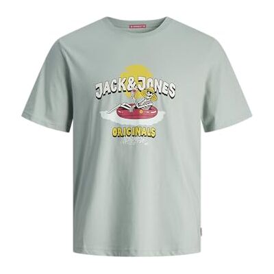 JACK & JONES JORCOCONUT Skull Tee SS Crew Neck, Grå mist, S JACK & JONES JORCOCONUT Skull Tee SS Crew Neck, Grå mist, S
