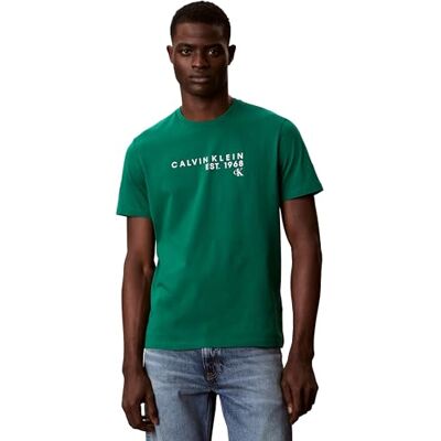 Calvin Herr Ss 30S EU grossist grafisk t-shirt LV04RF800G grafiska t-shirts, grön, XS Calvin Herr Ss 30S EU grossist grafisk t-shirt LV04RF800G grafiska t-shirts, grön, XS