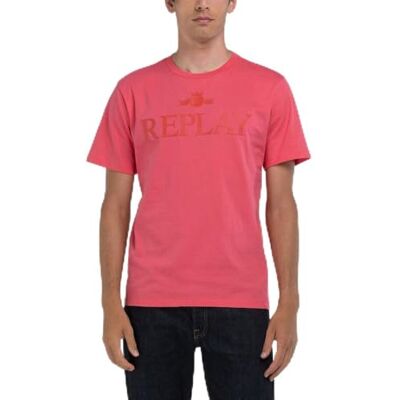 Replay T-shirt för män, normal passform, 556 Poppy Red, 3XL Replay T-shirt för män, normal passform, 556 Poppy Red, 3XL
