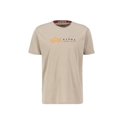 Alpha Industries Alpha Label T-Shirt För Herrar Vintage Sand Alpha Industries Alpha Label T-Shirt För Herrar Vintage Sand