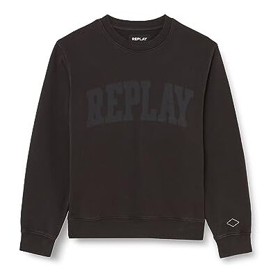 Replay Sweatshirt herr, 099 Blackboard, XXL Replay Sweatshirt herr, 099 Blackboard, XXL