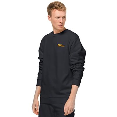 Jack Wolfskin Långärmad tröja för män, svart, S Jack Wolfskin Långärmad tröja för män, svart, S