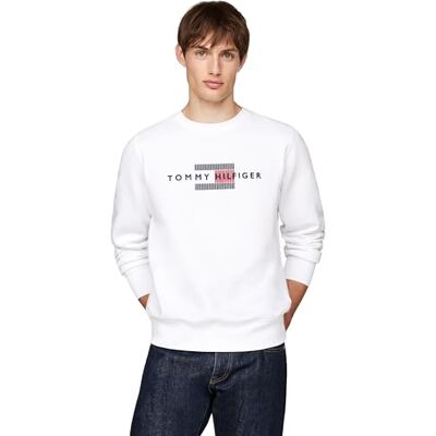 Tommy Hilfiger herrtröja tröja, Vit (vit), 3XL stor Tommy Hilfiger herrtröja tröja, Vit (vit), 3XL stor