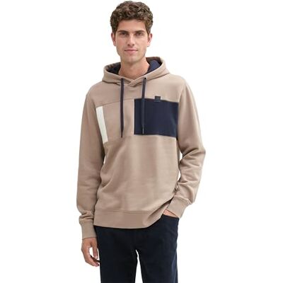 TOM TAILOR Sweatshirt för män, 13626 – parasol brun, XXL TOM TAILOR Sweatshirt för män, 13626 – parasol brun, XXL