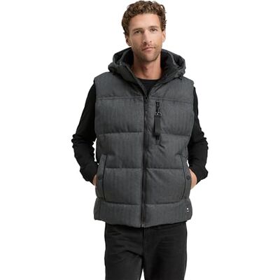 TOM TAILOR herr 1046976 väst, 38388-antracit melange fiskbensben, M, 38388 – Antracit Melange fiskben, M TOM TAILOR herr 1046976 väst, 38388-antracit melange fiskbensben, M, 38388 – Antracit Melange fiskben, M