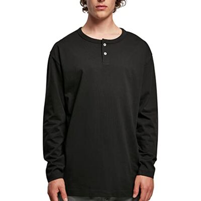 Urban Classics Herr ekologisk överdimensionerad Henley långärmad t-shirt, svart, M, svart, M Urban Classics Herr ekologisk överdimensionerad Henley långärmad t-shirt, svart, M, svart, M