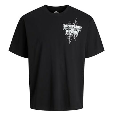JACK & JONES Joreaglerock gallerite Ss Crew Neck Tg, svart, L JACK & JONES Joreaglerock gallerite Ss Crew Neck Tg, svart, L