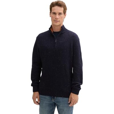 TOM TAILOR herrtröja, 36942 – Navy Melange Multi Neps, XXL TOM TAILOR herrtröja, 36942 – Navy Melange Multi Neps, XXL