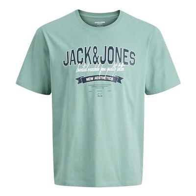 JACK & JONES Jjelogo Tee Ss O-Neck 2 Col Ss26 Sn, Mineralblå, M JACK & JONES Jjelogo Tee Ss O-Neck 2 Col Ss26 Sn, Mineralblå, M