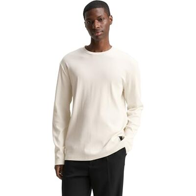 TOM TAILOR Denim herr långärmad t-shirt, 12906 – ullvit, L TOM TAILOR Denim herr långärmad t-shirt, 12906 – ullvit, L