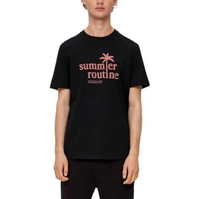 s.Oliver Kortärmad T-shirt för män, Svart 99d2, M s.Oliver Kortärmad T-shirt för män, Svart 99d2, M