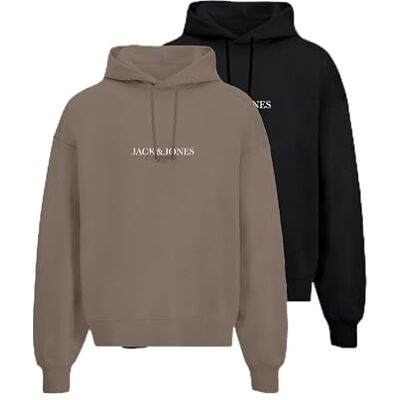 JACK & JONES Jorbillyburg Sweat Hood FST 2Pk Mp, mocha meringue, XS JACK & JONES Jorbillyburg Sweat Hood FST 2Pk Mp, mocha meringue, XS