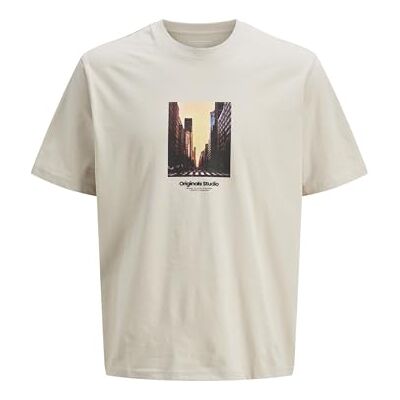 JACK & JONES Jorvesterbro Picture Tee Ss Crew Neck Sn, Moonbeam, XS JACK & JONES Jorvesterbro Picture Tee Ss Crew Neck Sn, Moonbeam, XS