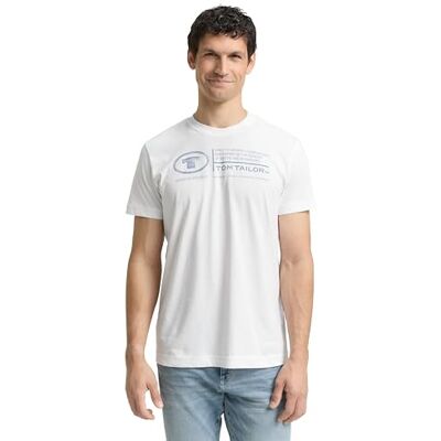 TOM TAILOR Herr T-shirt 1035611, 20000 White, M TOM TAILOR Herr T-shirt 1035611, 20000 White, M