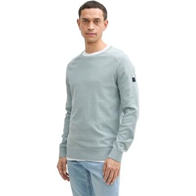 TOM TAILOR herrtröja, 37716 – Grå mint tonal finränder, XL TOM TAILOR herrtröja, 37716 – Grå mint tonal finränder, XL