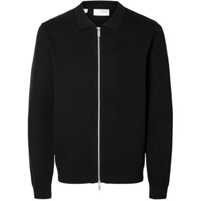 SELECTED HOMME SELETED HOMME SLHDANE LS KNIT Structure CARDIGAN NOOS, svart, XXL SELECTED HOMME SELETED HOMME SLHDANE LS KNIT Structure CARDIGAN NOOS, svart, XXL