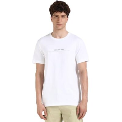 Calvin herr Minimal Logo TEE J30J327075 S/S t-shirt, vit (ljus vit), XXL, Vit (ljusvit), XXL Calvin herr Minimal Logo TEE J30J327075 S/S t-shirt, vit (ljus vit), XXL, Vit (ljusvit), XXL