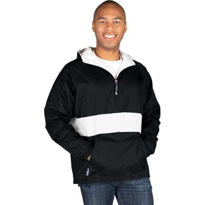 Charles River Apparel Unisex vuxen vindjacka, Svart/vit, M Charles River Apparel Unisex vuxen vindjacka, Svart/vit, M
