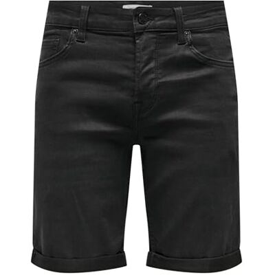 Only & Sons herrshorts 22018581, Svart denim, M Only & Sons herrshorts 22018581, Svart denim, M