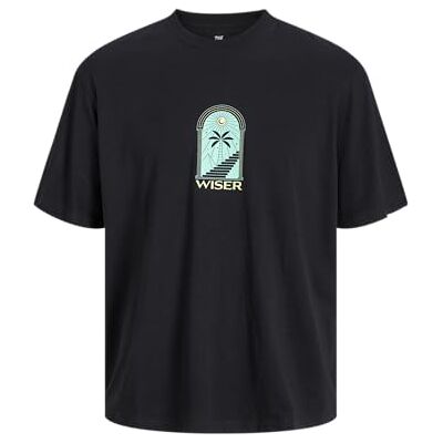 JACK & JONES Jorwiser Tee Ss Crew Neck Tg, svart, M JACK & JONES Jorwiser Tee Ss Crew Neck Tg, svart, M