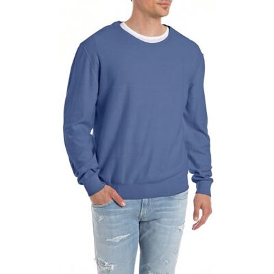Replay herr tröja, 567 ultramarin, 3XL Replay herr tröja, 567 ultramarin, 3XL