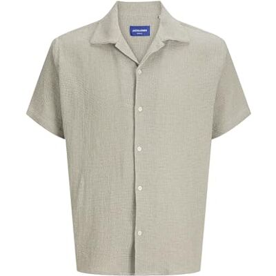 JACK & JONES Jorcoba randig resort skjorta Ss Sn, Silversalvia, M JACK & JONES Jorcoba randig resort skjorta Ss Sn, Silversalvia, M