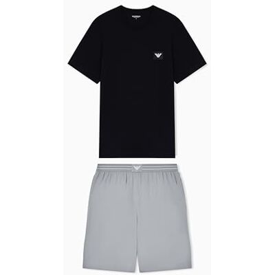 Giorgio Armani LOGOLABEL T-SHIRT+SHORTS PYJAMA Svart L Giorgio Armani LOGOLABEL T-SHIRT+SHORTS PYJAMA Svart L